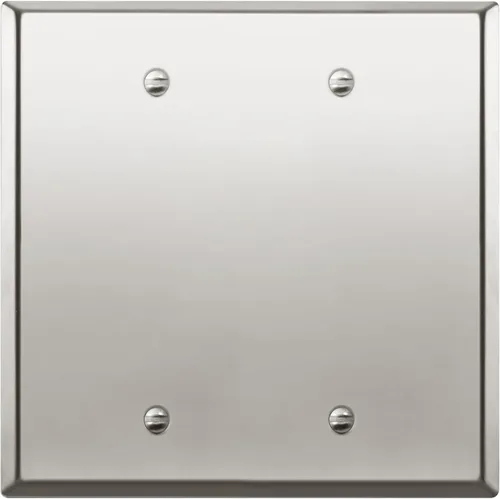 Vista 23 de LIDER Placa de Pared de Metal en Blanco, Cubierta de Tomacorriente en Blanco de Acero Inoxidable, Resistente a la Corrosión, Tamaño Mediano 1-Gang