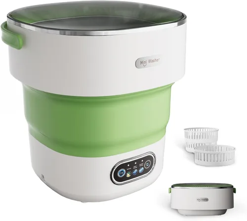 Vista 8 de Lavadora portátil 20L, lavadora plegable y secador de centrifugado