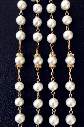 Vista 7 de elegantmedical Collar de perlas de perlas reales de brillo católico hecho a mano de 0.315 in, rosario de 5 décadas y caja de crucifijo en cruz