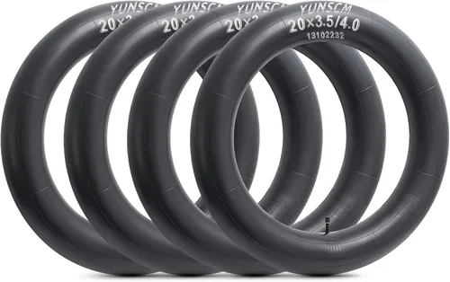 Vista 3 de YUNSCM 20x4, 20x3, 20x2.6, 20x2.5 Fat Bike Tubes 20x2.50/2.60/2.80/3.0/3.50/4.0 Inner Tube Set with Schrader Valve 20in Fat Tube Compatible with 20