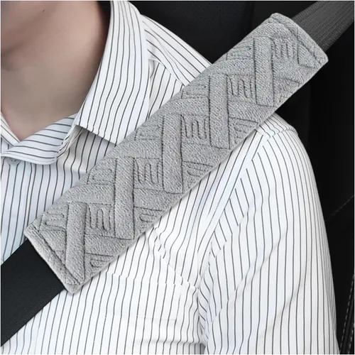 Vista 7 de Dickno - Juego de 2 almohadillas para cinturón de seguridad de auto, suaves y cómodas, fundas para correa de hombro para cinturón de seguridad