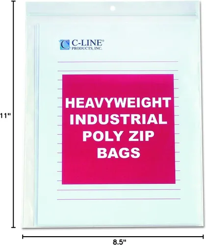 Vista 9 de C-Line Bolsas industriales pesadas con cremallera de polietileno, 8-1/2 x 11, 50/caja (47911)