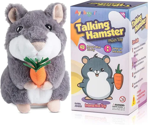 Vista 10 de Hámster parlante de peluche que repite lo que dices de Halobang, regalo para niños