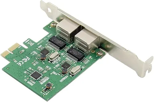 Vista 5 de X-MEDIA XM-NA3820 PCI-E 2 puertos Dual 10/100/1000Mbps Gigabit Ethernet PCI Express (PCIe x1) Tarjeta adaptadora de red de servidor Chipset