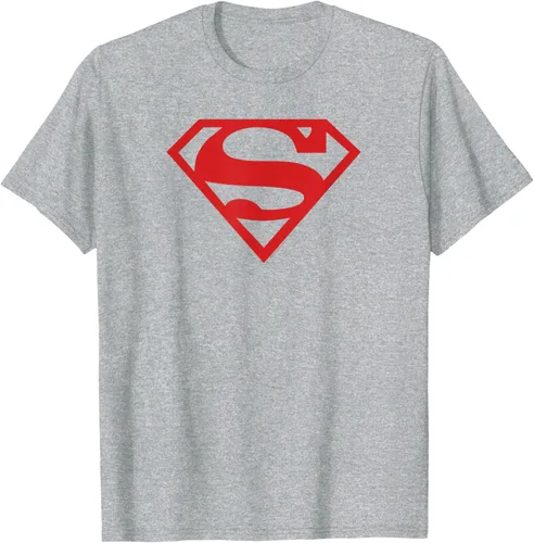 Vista 5 de Superman Camiseta de escudo rojo sobre negro