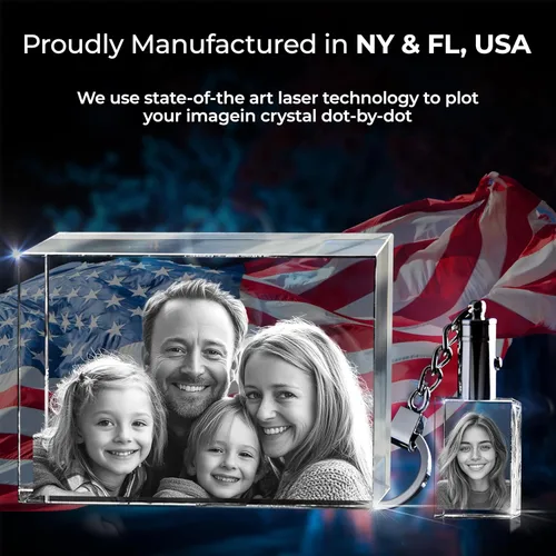 Vista 4 de 3D innovation Foto de cristal 3D, regalos conmemorativos personalizados para mamá, papá, esposa, hombres, mascotas, imagen de vidrio personalizada