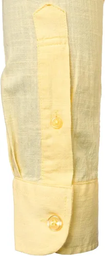 Vista 6 de ZEROYAA Camisas de manga larga de algodón y lino para hombre, con cuello de bandas, con botones, ligeras, para la playa, con bolsillo