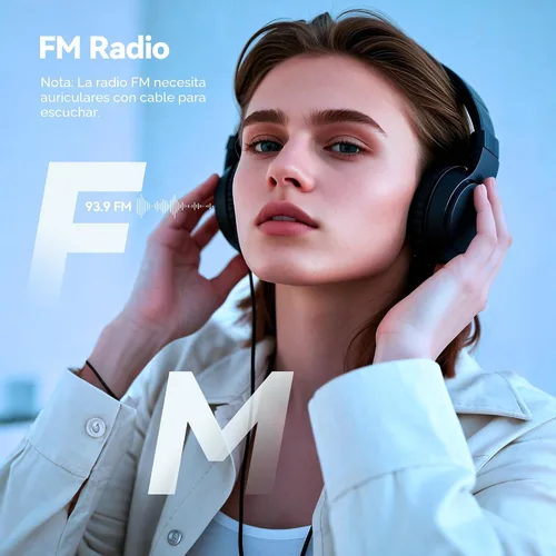 Vista 6 de AGPTEK Reproductor MP3 de 64 GB con Bluetooth, M3 Reproductor de música de 2.4 pulgadas con altavoz y radio FM, botones táctiles, soporta hasta 128