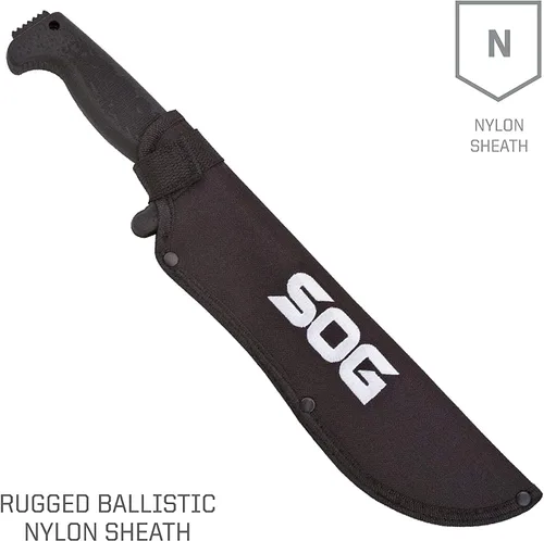 Vista 5 de SOG fari 10 in. Machete, Kraton, Tanto Plain