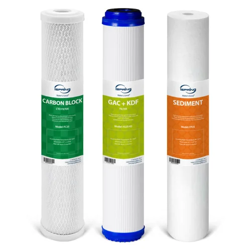 Vista 10 de iSpring F3WCB32 Filtros de agua para toda la casa de 20 x 2.5 pulgadas para sistemas de filtro de agua de la serie WCB32, paquete de 3