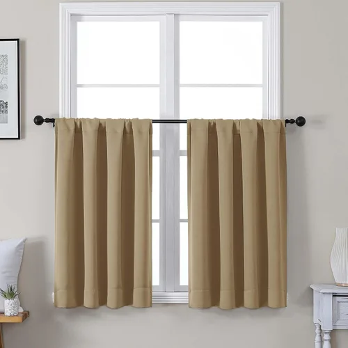 Vista 99 de Gwine Cortinas opacas para dormitorio, 54 pulgadas de largo, paneles de cortina de ventana con aislamiento térmico y reducción de ruido, cortinas