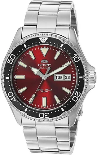 Vista 8 de Orient Kamasu - Reloj de buceo automático japonés de acero inoxidable para hombre