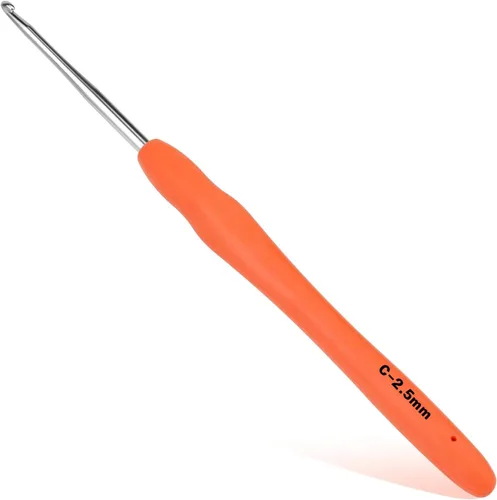 Vista 23 de SHWAKK Gancho de ganchillo pequeño, gancho ergonómico de encaje de 0.020 in, agujas de ganchillo pequeñas para manos artríticas, agujas de tejer