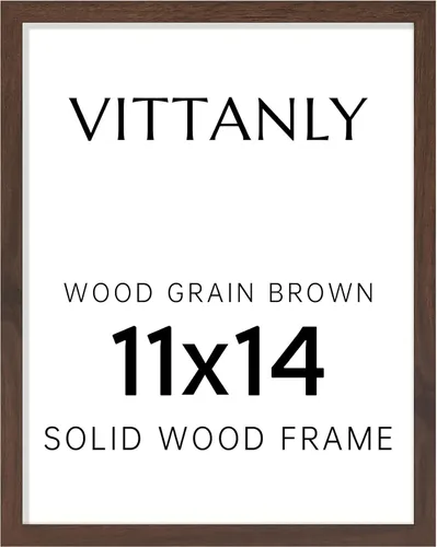 Vista 17 de Vittanly - Marco de fotos de 4 x 6 pulgadas de madera maciza con plexiglás, incluye paspartú de 3,5 x 5, para colgar en la pared o poner sobre una