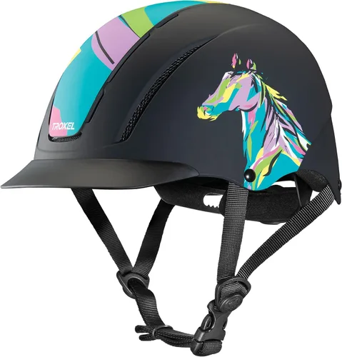 Vista 11 de Troxel Spirit Duratec Casco de equitación de cobertura completa, diseño ajustable de perfil bajo, equipo de equitación de seguridad