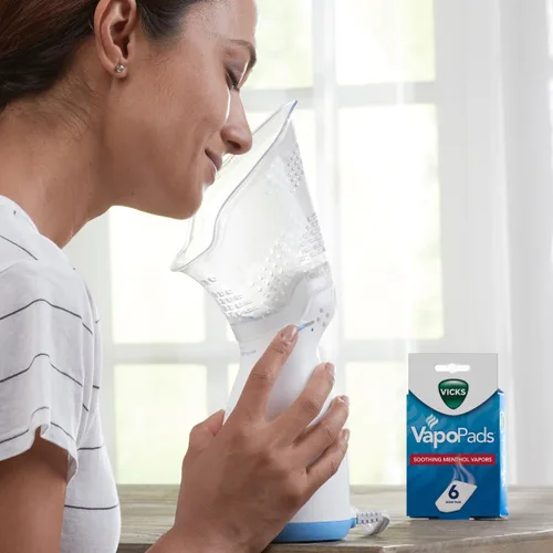 Vista 8 de Vicks VapoPads: almohadillas de vapor de mentol calmantes para humidificadores, vaporizadores, vaporizadores sin agua y enchufes, VSP-19, 6