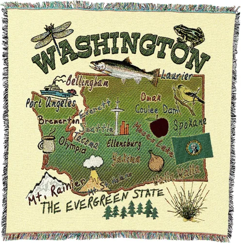 Vista 43 de Pure Country Weavers State of Alabama - Manta cuadrada para regalo, manta de tapiz tejida de algodón, fabricada en los Estados Unidos