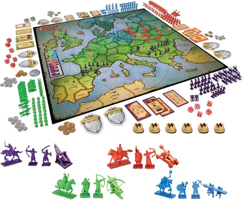 Vista 4 de Risk Europe, Medieval Conquest Board Game, by Winning Moves Games USA