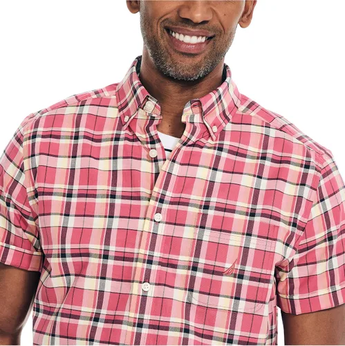 Vista 3 de Nautica Camisa de manga corta a cuadros hecha de forma sostenible para hombre