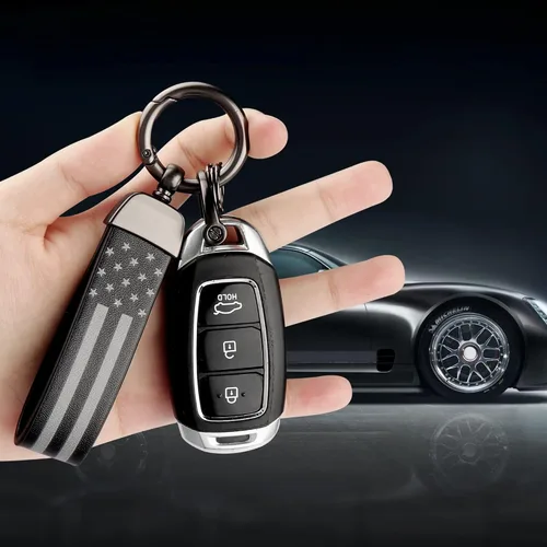 Vista 4 de Kit de llavero de automóvil, llavero de anillo en D antipérdida, giratorio de 360 grados con destornillador, adecuado para hombres y mujeres