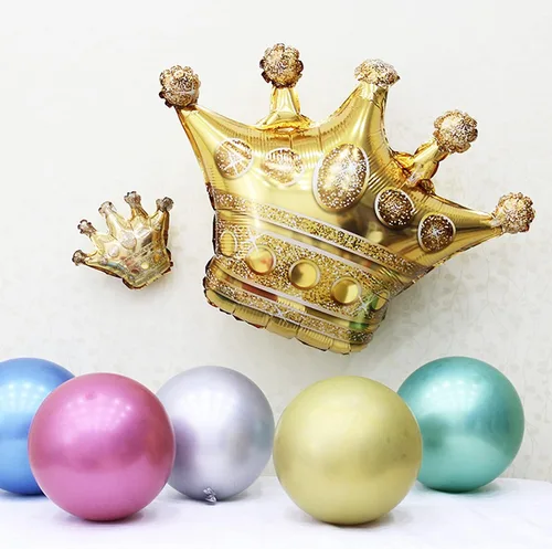Vista 5 de 8 globos de papel de aluminio con corona dorada, decoraciones para fiestas, bodas, despedidas de soltera, matrimonios, compromisos