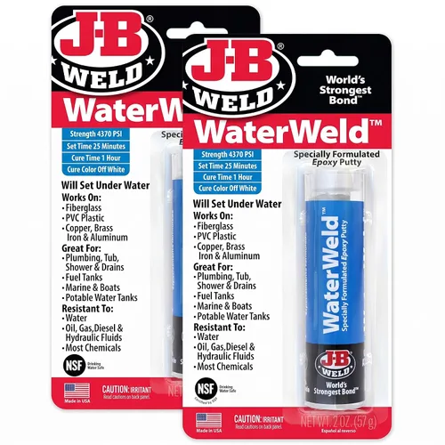 Vista 8 de J-B Weld 8277 2-Oz. Masilla Epoxi Waterweld Auto, 0, 2 onza, Blancuzco