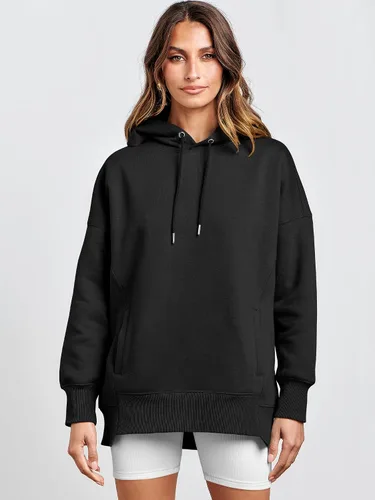Vista 9 de ANRABESS Sudaderas con capucha de gran tamaño para mujer, sudadera de forro polar 2024, trajes de moda para adolescentes y niñas