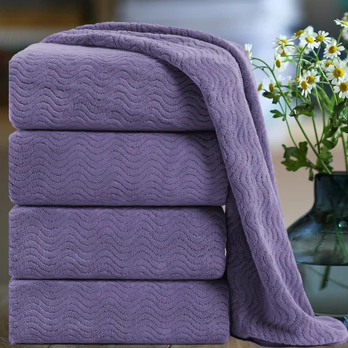 Vista 26 de Smuge Juego de toallas de baño texturizadas ultrasuaves de 8 piezas para baño, ducha, piscina, cocina, secado rápido, ligeras y altamente