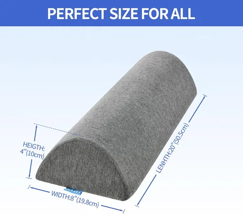 Vista 6 de Almohada de rodilla para dormir de espalda, almohada de piernas de espuma viscoelástica para dolor de espalda, soporte debajo de las piernas