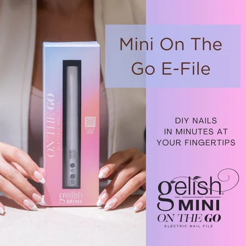 Vista 2 de Gelish MINI On The Go Electric Nail File - Lightweight, Portable Nail Drill, Shaping, Filing, Gel Removal - 12 Interchangeable Bits & 6 Sanding