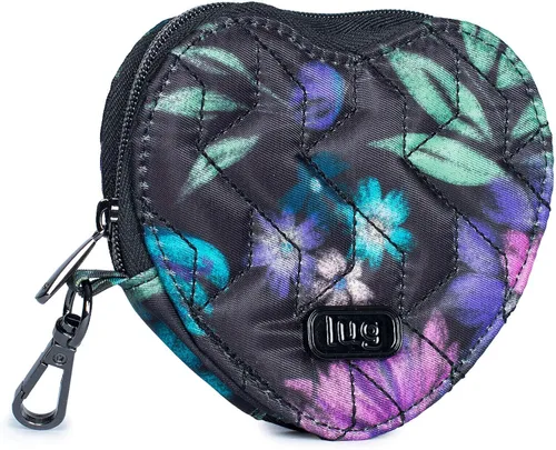 Vista 2 de Lug Llavero con monedero de corazón negro Bloom Black Bolsa de corazón