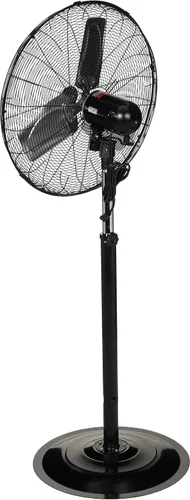 Vista 9 de TPI Corporation CACU-24-P, ventilador de montaje en pedestal de alta velocidad de 24 pulgadas no oscilante para comercial e industrial, garaje