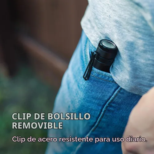 Vista 4 de NEBO Linterna de bolsillo Mini Larry 500 500 lúmenes, 2 modos de luz, luz de trabajo COB compacta y recargable y mini linterna, base magnética