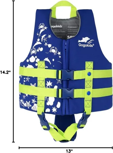 Vista 8 de Gogokids Chaleco de natación para niños, flotadores para bebés – Chaleco de flotabilidad para niños y niñas para piscina y playa, para niños de 2 a