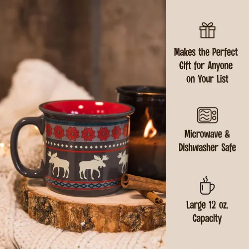 Vista 6 de Lazy One Tazas Novedosas, Taza de Regalo Divertida para Familia, Amigos o Compañeros de Trabajo en tu Oficina, Camping, Pesca, Bass
