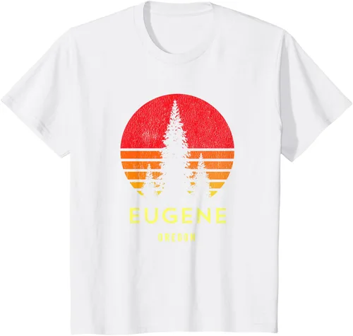 Vista 24 de Camiseta Eugene Oregon, Negro, S