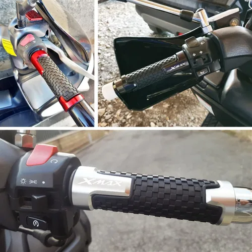 Vista 3 de Universal for Y&AMAHA Xmax 125 250 300 400 Motorcycle Handlebar Grips Racing Handle Grips Aluminium Comfortable Soft Rubber Hand Bar Grip