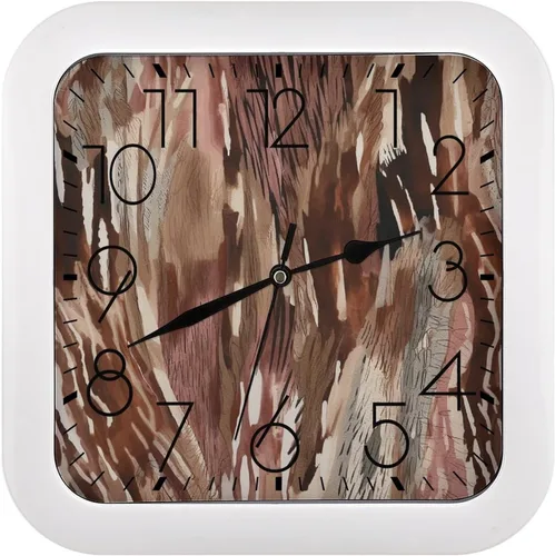 Vista 23 de 10" Square Modern Wall Clock,Animal Patterns Print Kitchen Clocks Wall Battery Operated,Silent Non Ticking Unique Funny Cute Wall Clock for Living
