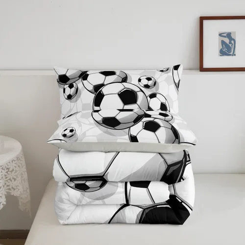 Vista 102 de Juego de ropa de cama de baloncesto para niños y adolescentes, juego de edredón deportivo para niños, tamaño matrimonial, suave, ligero, decoración