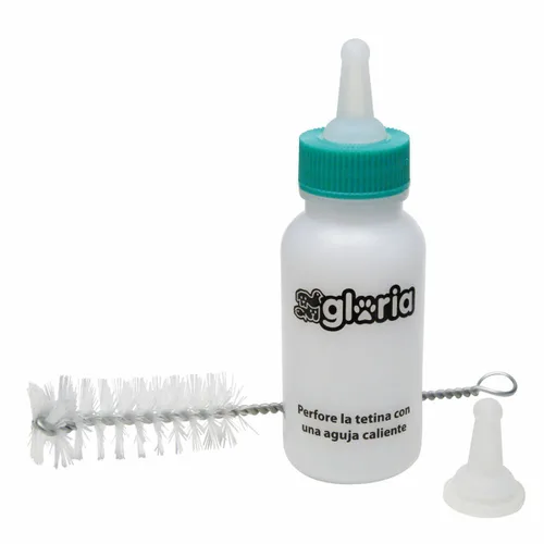 Vista 2 de Biberón Gloria Blanco 50 ml Animales pequeños Cachorros