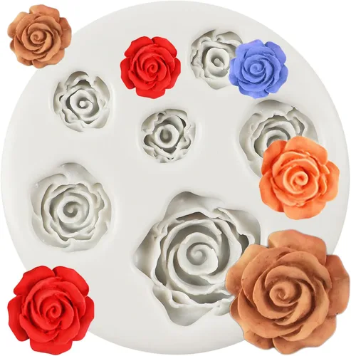 Vista 13 de Molde de Silicona de Flores Moldes de Fondant de Flores de Hibisco para Decoración de Pasteles Decoración para Cupcakes Dulces Chocolate Postres