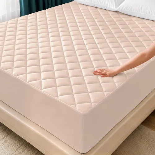 Vista 10 de Utopia Bedding - Cubrecolchón acolchado (tamaño Queen), protector de colchón elástico y ajustable, protector y funda con bolsillo profundo que se