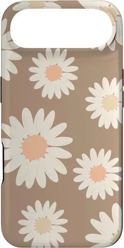 Vista 27 de Boho Neutral Cute Floral Pattern White Daisy Flowers Spring Case for iPhone 17