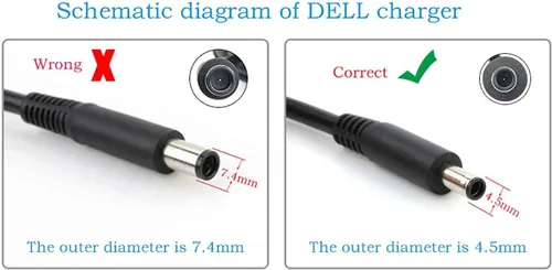 Vista 2 de Cargador de 65 W y 45 W para Dell Inspiron 14 15 16 5420 5425 3520 3521 3525 5620 5625, Vostro 3400 3500 3420 3520 3525 5620 25, Latio Laptop tude