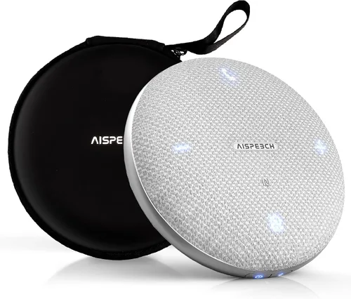 Vista 10 de Altavoz de conferencia Bluetooth M4 con reducción de ruido AI, resúmenes de IA, transcripción AI con soporte de 60 idiomas, captación de voz 360° a