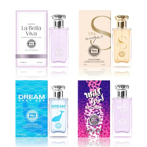 Vista 10 de Hybrid & Company Mujer 4 unids Belleza Rosa Cambio París Mujeres Romántico Pour Femme Perfume Natural Spray Fresco Fragancia