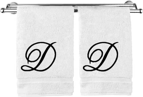 Vista 26 de Toalla de mano con monograma, regalo personalizado, 16 x 30 pulgadas, extra absorbente, 100% algodón turco, acabado de rizo suave, para baño, cocina
