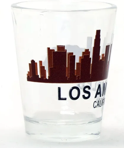 Vista 2 de Los Ángeles California Sunset Skyline - Vaso de chupito