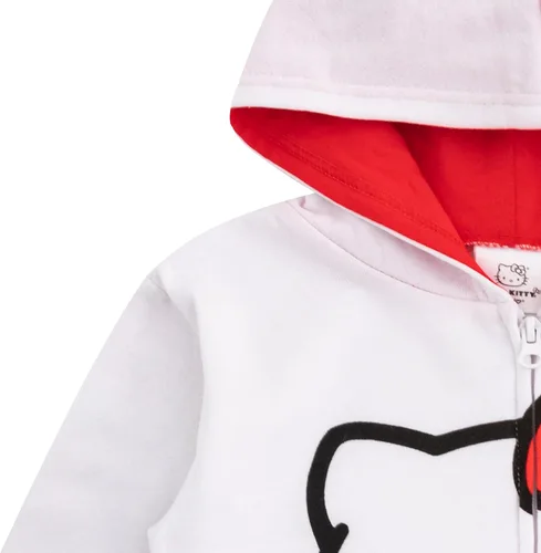 Vista 2 de Hello Kitty - Sudadera con capucha y cremallera para bebés, niños pequeños y niñas