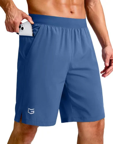 Vista 36 de G Gradual Pantalones cortos deportivos para correr para hombre de 7/5/9 pulgadas, bolsillo con cremallera, ligeros, para entrenamiento, gimnasio